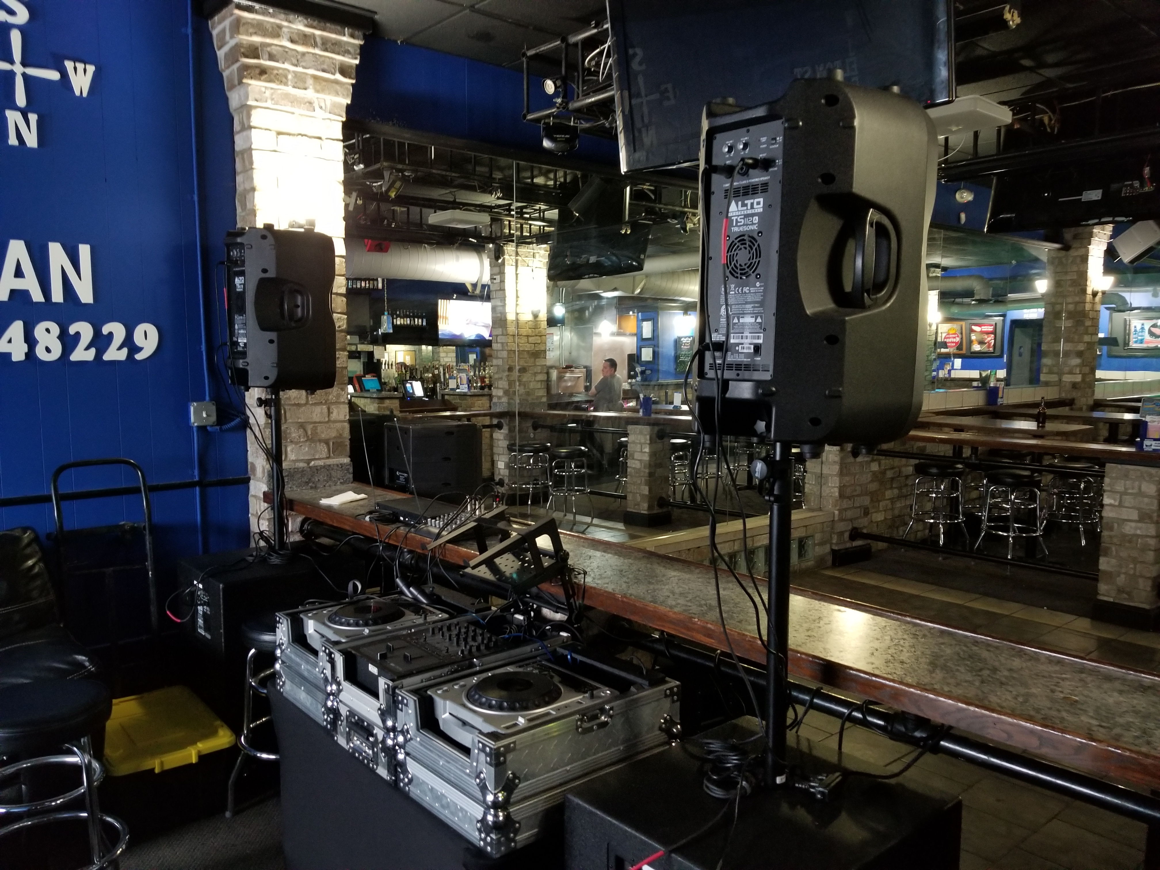 DJ station at Johniies Bar - Mexico Way Kitchen - Ecorse Michigan